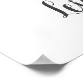 L字モノグラムグリーン ネーム壁プリント ポスター (角)