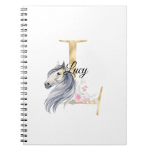 L字名パーソナライズされたモノグラム馬