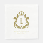 L後頭金ゴールド冠 スタンダードランチョンナプキン (正面)