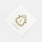 L後頭金ゴールド冠 スタンダードランチョンナプキン (角)