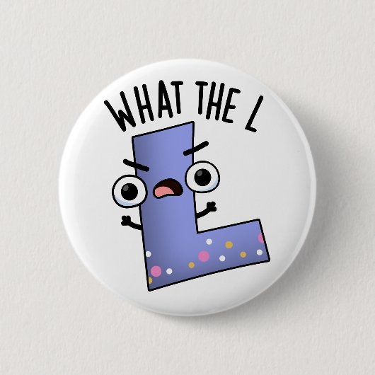 L文字おもしろいLプン 缶バッジ (正面)