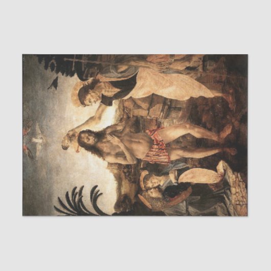 L絵を描いているジョン著洗礼を施されているイエス・キリスト 薄葉紙 (正面)