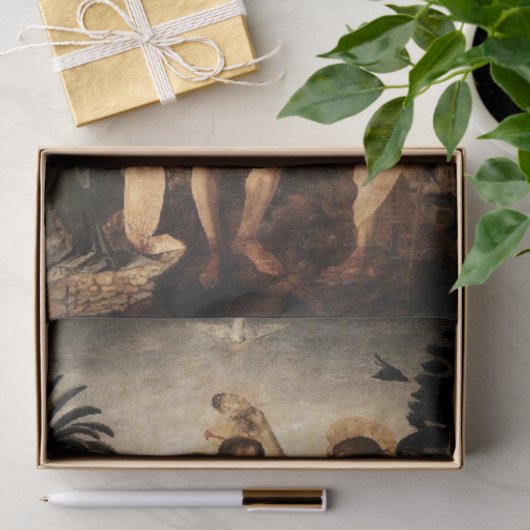 L絵を描いているジョン著洗礼を施されているイエス・キリスト 薄葉紙 (ギフト)