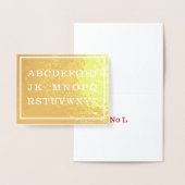 L金ゴールドまたはシルバーホワイトの縁どクリスマスなし 箔カード (ディスプレー)