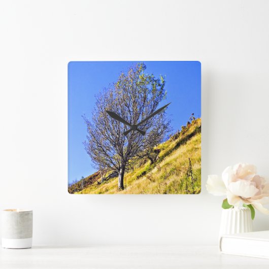 L0NEツリー スクエア壁時計 (ホーム)