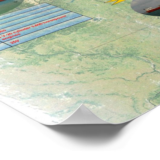 L1000フッタ素晴らしー湖フリーターデータポスター ポスター (角)