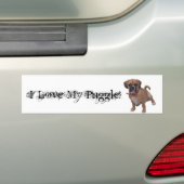 l1、私は私のPuggleを愛します! バンパーステッカー (車上)