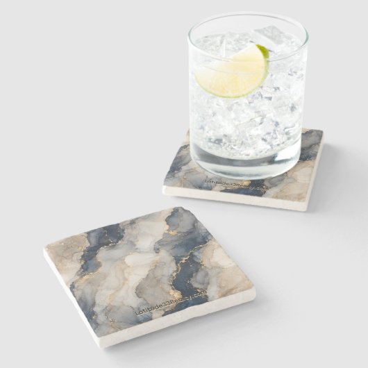 L33 Signature Marble Art ストーンコースター (横)