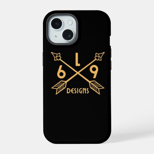 L69デザイン矢印 iPhone 15ケース (裏面)
