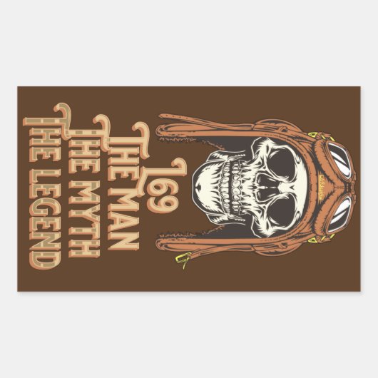 L69神話の男の伝説 長方形シール (正面)