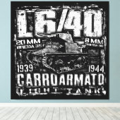 L6/40 Italian light tank キャンバスプリント (インサイチュ (ウッドフロア))