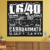 L6/40 Italian light tank キャンバスプリント (インサイチュ (リビング))