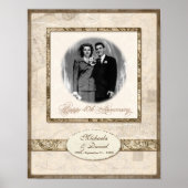 L744B 11x14アニバーサリーギフトパーソナライズされたw写真 ポスター (正面)