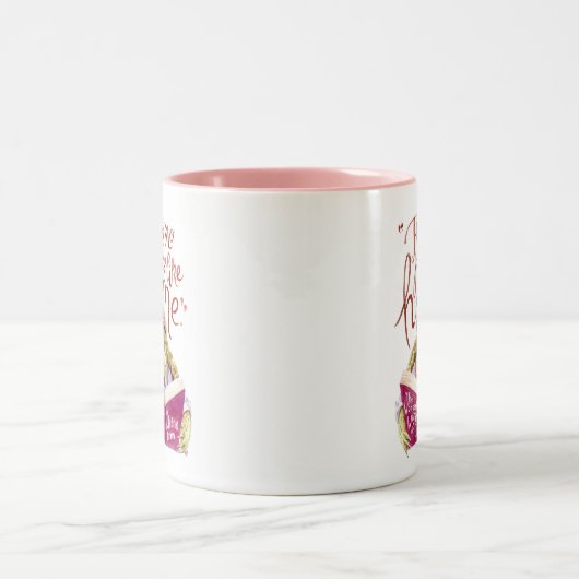 L.やる気を起こさせるフランクバウム引用文水色カメ ツートーンマグカップ (中央)