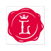 L -アンティークワックスシールゴシック王冠イニシャル文字 セルフインキングスタンプ (デザイン)