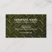L.グリーンメタルテクスチャカスタム建築作業者 名刺 (裏面)