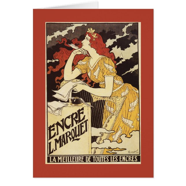 L.マルケインクレッド頭の女性&ハープ (正面)