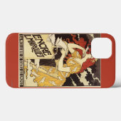 L.マルケインクレッド頭の女性&ハープ Case-Mate iPhoneケース (裏面 (横))