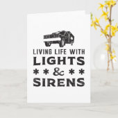 L.ライト付き救急医療隊員Anvigua EMSおもしろい カード (黄色い花)