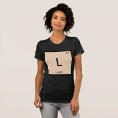 L - レンズ豆化学周期表記号 Tシャツ (正面フル)