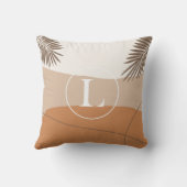 L – 初期モノグラム文字L抽象デザインThro クッション (裏面)