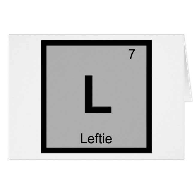 L - 左利きの化学周期表の記号 (正面横)