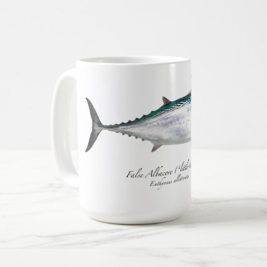 L 15 oz偽アルバコア大きなコーヒーマグ コーヒーマグカップ (正面左)