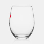 L Aが大好き |カスタムイニシャルハート ステムなしワイングラス (左)