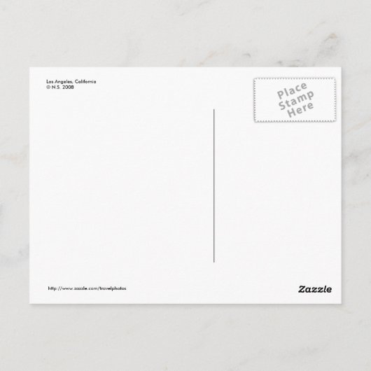 L.A.ポストカードを参照 ポストカード (裏面)