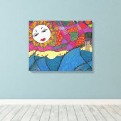 L.A. Sunset to Giclee Canvas Print キャンバスプリント (インサイチュ (ウッドフロア))