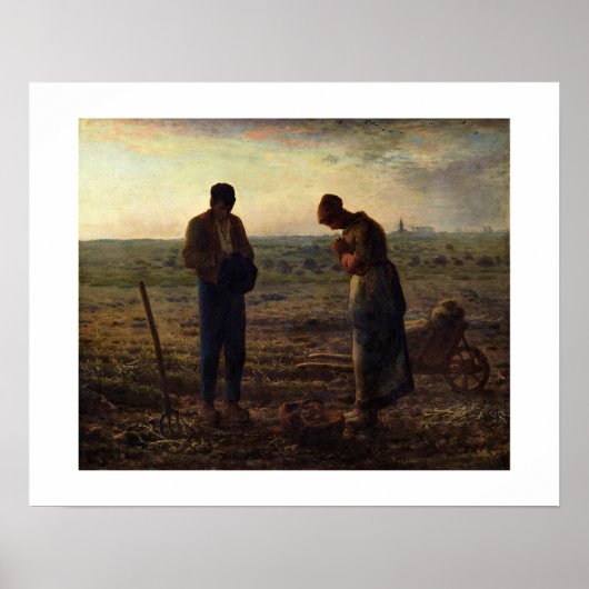 L’Angélus (The Angelus) – Jean-François Millet ポスター (正面)