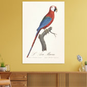 L' Ara Macao /赤と緑のマカオ キャンバスプリント (インサイチュ (リビング))