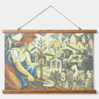 L’Asymétrie d’un combat 吊り下げ型タペストリー