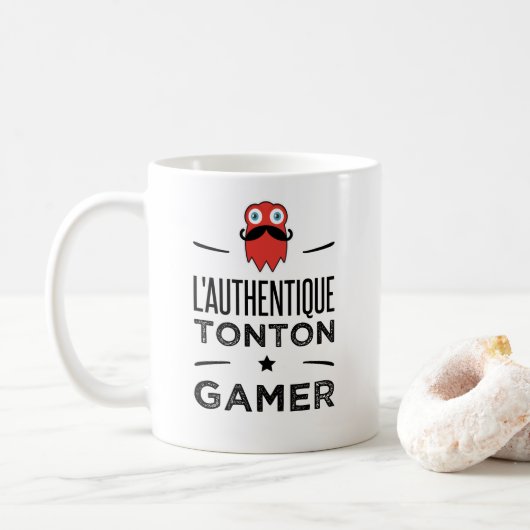 L authentique tonton gamer コーヒーマグカップ (ドーナツ)
