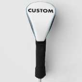 L. BLUE Piping Custom Golf Driver Headcover Blank ゴルフヘッドカバー (正面)
