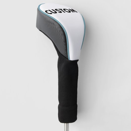 L. BLUE Piping Custom Golf Driver Headcover Blank ゴルフヘッドカバー (アングル)