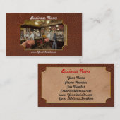 L.C. Wiseman Barbershop、NY 1895年-理容師 名刺 (正面/裏面)