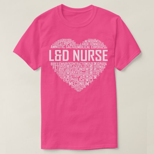 L Dナースハート Tシャツ (デザイン正面)