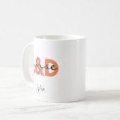 L&Dナース大文字タイポグラフィー コーヒーマグカップ (正面左)