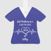 L&Dパーソナライズされたナースクリスマス オーナメント (裏面)