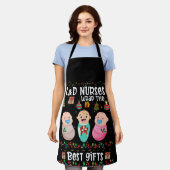 L&D労務ナースがクリスマスを包最高のむ エプロン (着用した状態)