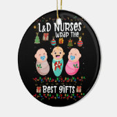 L&D労務ナースがクリスマスを包最高のむ セラミックオーナメント (左)