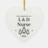 L&D労務提供ナース初めてのクリスマス セラミックオーナメント (正面)