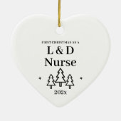 L&D労務提供ナース初めてのクリスマス セラミックオーナメント (裏面)