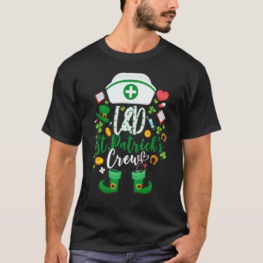 L DSt patricksナースクルーStパトリック・デイ・ラバー Tシャツ (正面)