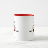 L’élégance du noir et du rouge au style moderne. マグカップ (中央)