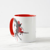 L’élégance du noir et du rouge au style moderne. マグカップ (正面左)