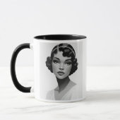 L’élégance intemporelle d’une jeune femme. マグカップ (左)