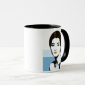 L’élégance sereine d’un regard captivant. マグカップ (正面右)