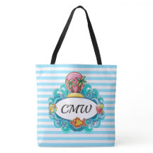 L.G.ビーチバッグトート - ストライプ柄バック